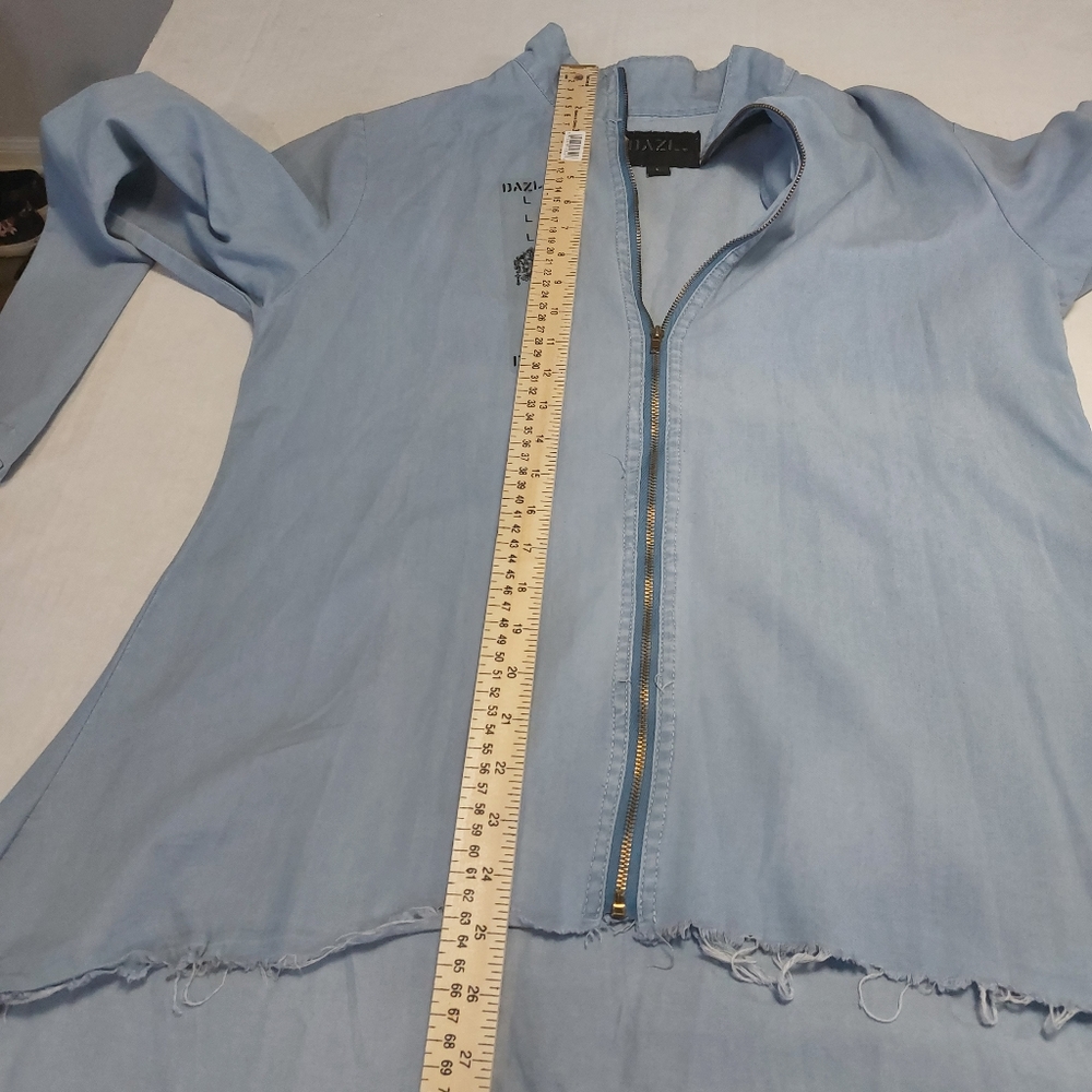 Woman Shirt-dress Longsleeve Blue Size Large - Picture 10 of 15